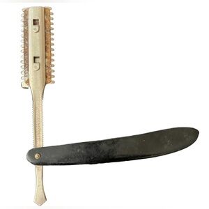 ANTIQUE DOUBLE EDGE RAZOR DURHAM DUPLEX PAT. MAY 28, 1907 U.S.A. EBONIZED HANDLE